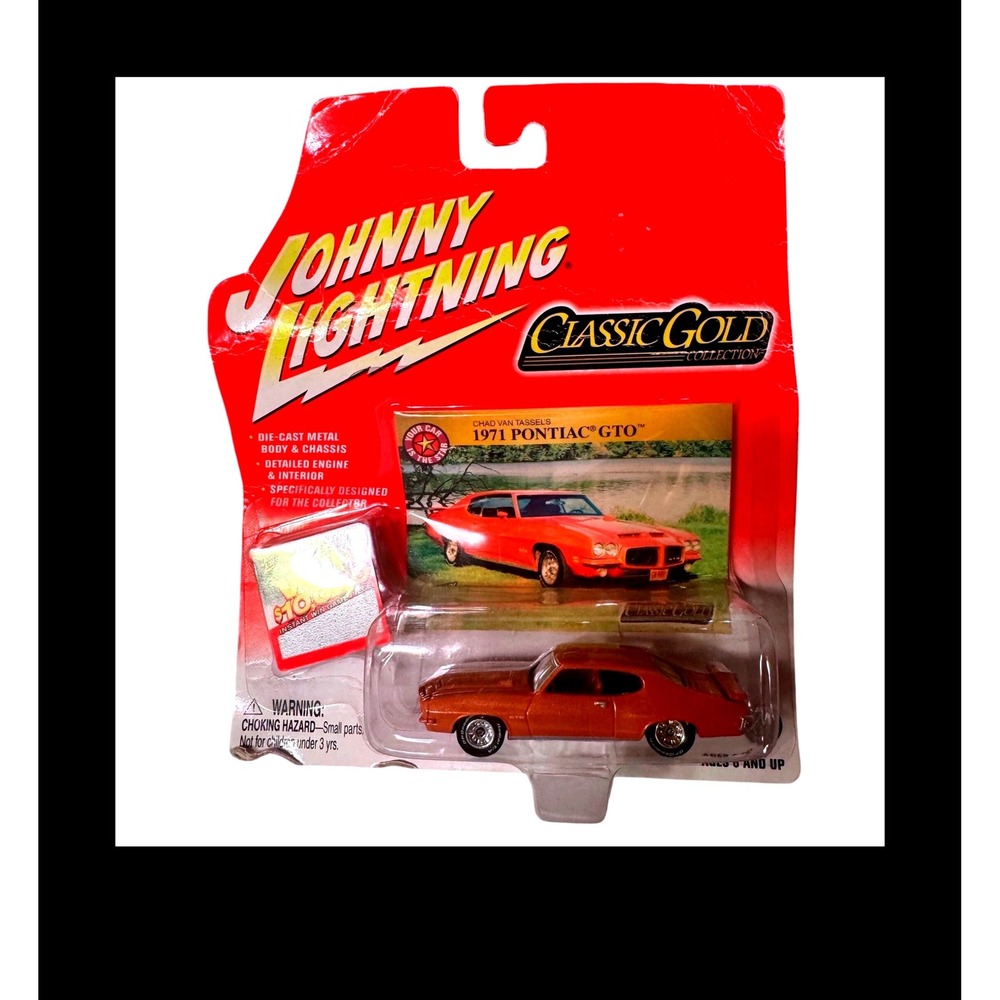 Johnny Lightning 1971 Pontiac GTO Classic Gold Orange Diecast 1/64 404-23 2004